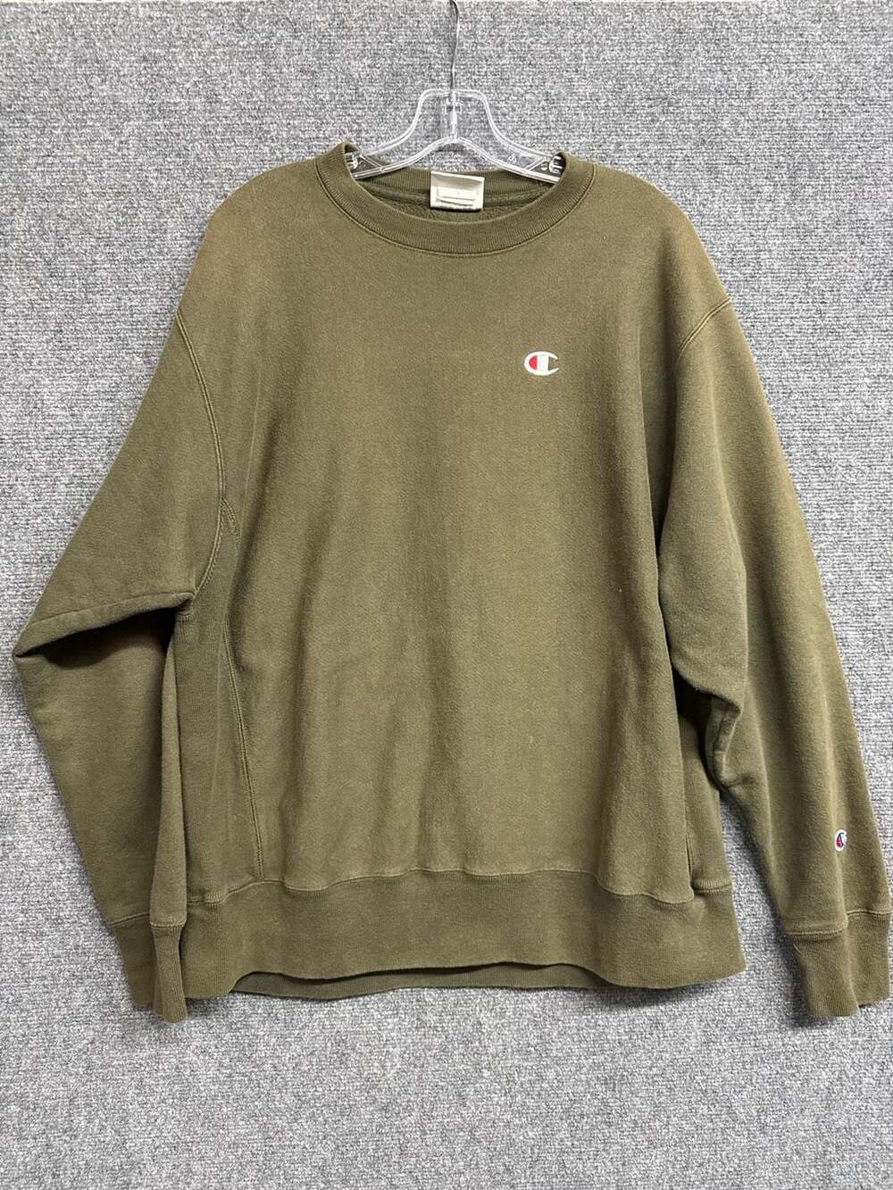 Champion Reverse Weave Crewneck Sweatshirt Olive Green Size Large